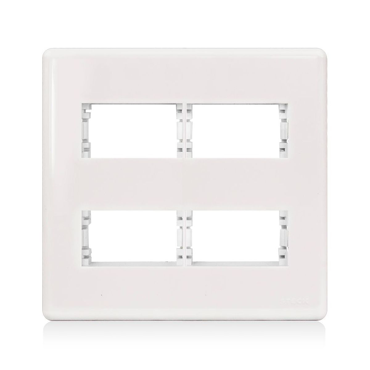 Placa Com Suporte Stella Branca 4X4 4 Postos, marca Steck - Foto Principal
