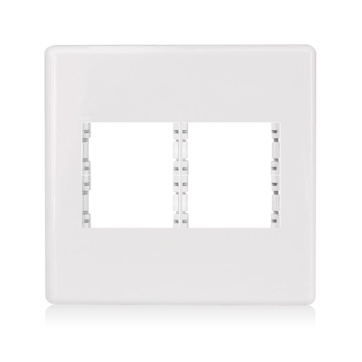 Placa Com Suporte Stella Branca 4X4 4 Postos, marca Steck - Foto Principal