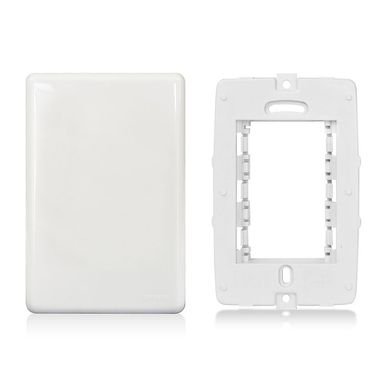 Placa Com Suporte Cega Stella Branca 4X2