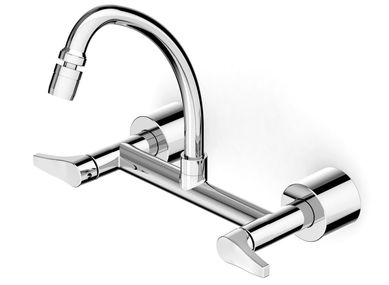 Torneira Misturador para Cozinha Like de Parede Ext Bica Mvel Arejador Articulado Cromado