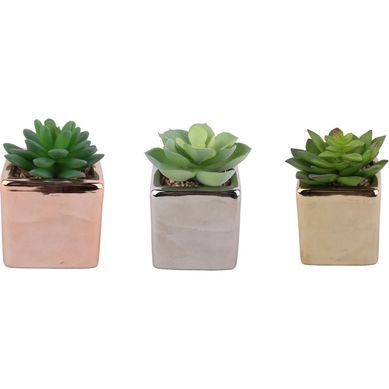 Suculenta Artificial Mix com vaso 10cm