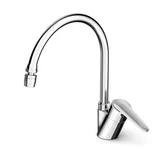 Torneira Monocomando para Cozinha Ecoline de Mesa Bica Alta Móvel Arejador Articulado Cromado