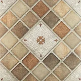 Piso Triunfo Florata HD 55x55cm Caixa 2,72m² Marrom Bege e Branco