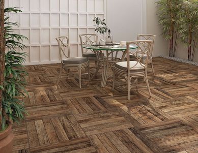 Piso Ecologic HD 61x61cm Caixa 2,23m Protetiva Aderente Marrom Formigres