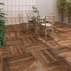 Piso Ecologic HD 61x61cm Caixa 2,23m² Protetiva Aderente Marrom Formigres