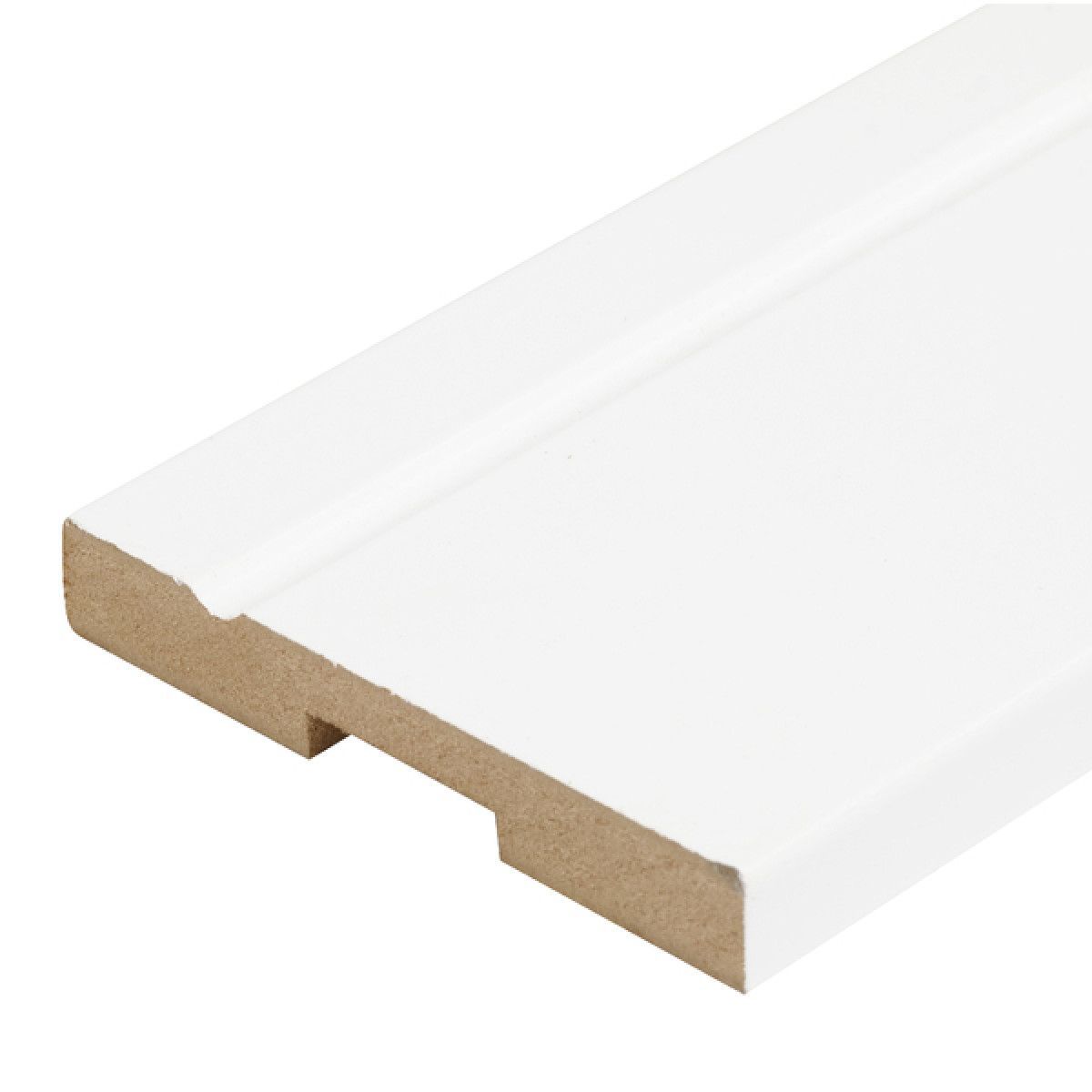 Conjunto Rodapé Estilo Max com Friso Branco 100x2400x15, marca Eucatex - Foto Principal