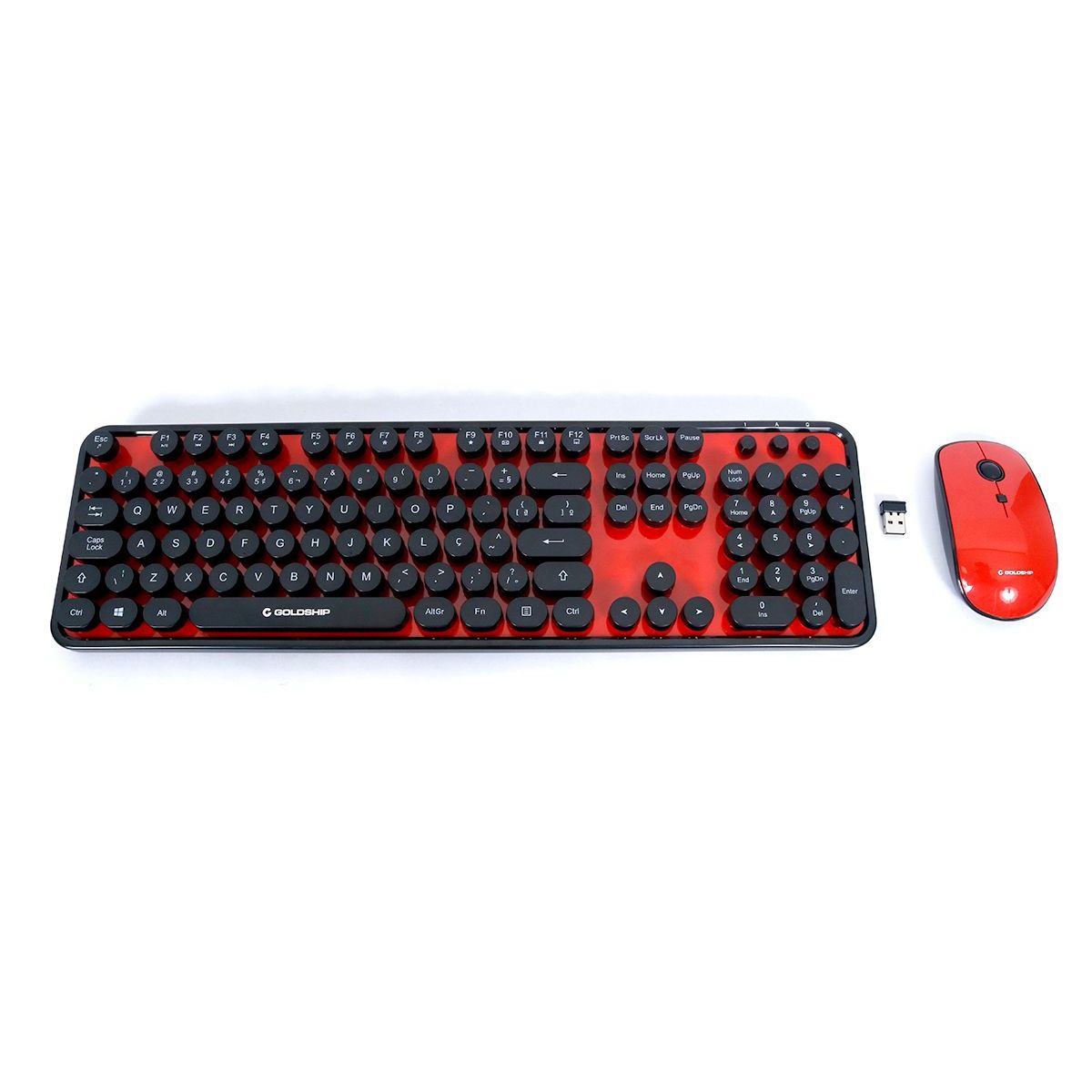 Kit Teclado e Mouse Retrô, marca Goldship - Foto Principal