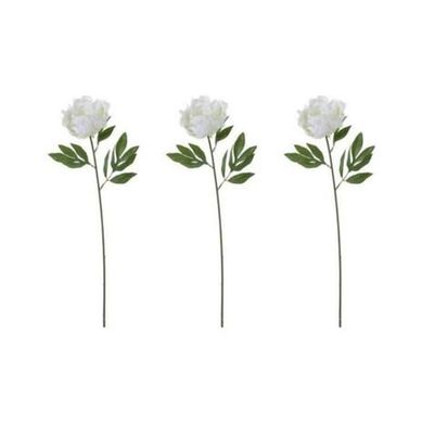 Combo com 3 Flores Artificiais Penia 63cm Branco
