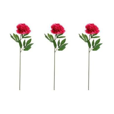 Combo com 3 Flores Artificiais Penia 63cm Fcsia
