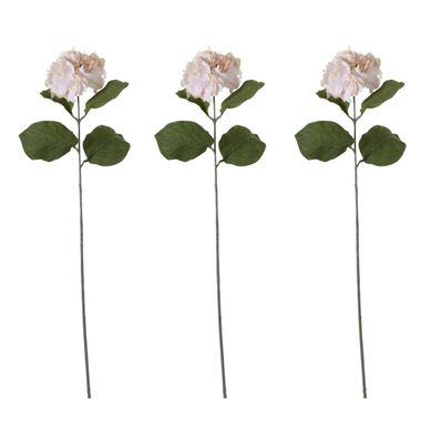Combo com 3 Flores Artificiais Hortnsia 76cm Rosa