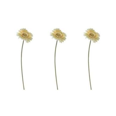 Combo com 3 Flores Artificiais Margarida 55cm Amarelo
