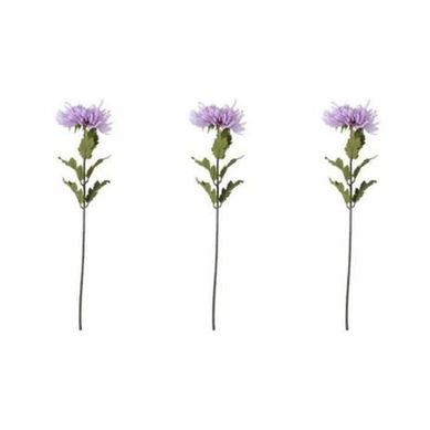 Combo com 3 Flores Artificiais Crisntemo 84cm Lavanda