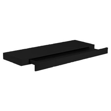 Prateleira Gaveta em MDF 18x60x2,9cm Preto Uvim