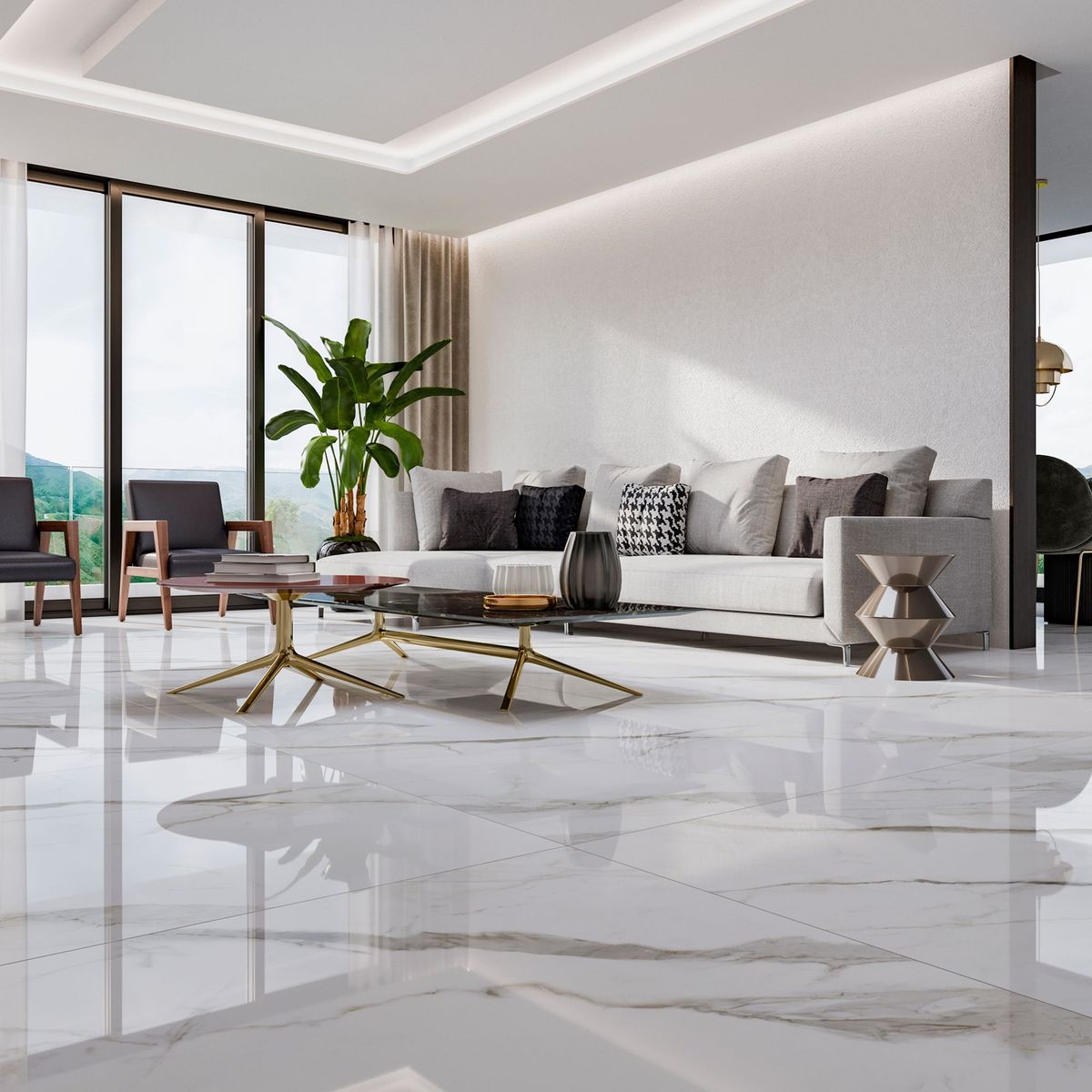 Piso Porcelanato Polido Retificado Branco Interno 120x120cm Calacata Altissimo Lux Biancogres Caixa 2,88m², marca Biancogres - Foto Principal
