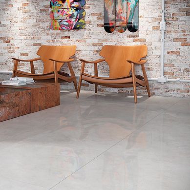 Porcelanato Polido York Soft Grey 87,7x87,7cm Caixa 1,54m Retificado