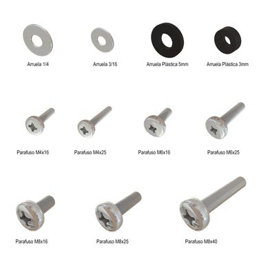 Kit Fixao Universal para TV 1,8x12x26cm Prata
