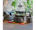 Conjunto Estar Rattan 10 Lugares 6 Peças Gipsy Just Home Collection