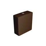 Caixa para Bacia com Acionamento Duo e Botão Cromado Quadra/Polo/Unic/Piano Marrom Fosco Deca