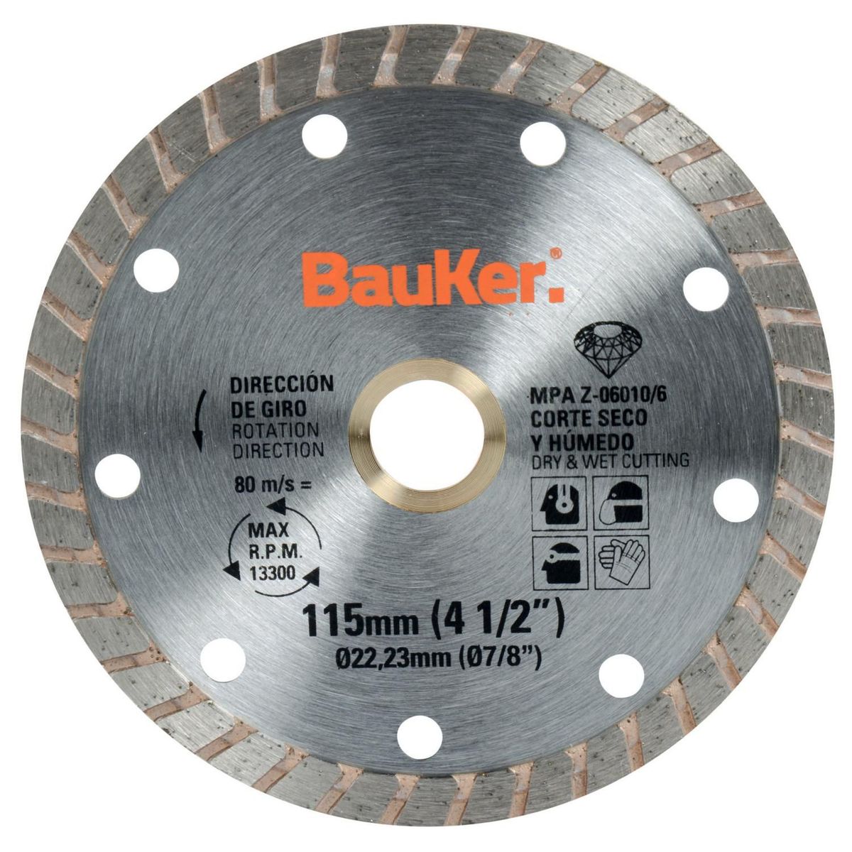 Disco Diamantado 4.1/2" Bauker, marca Bauker - Foto Principal