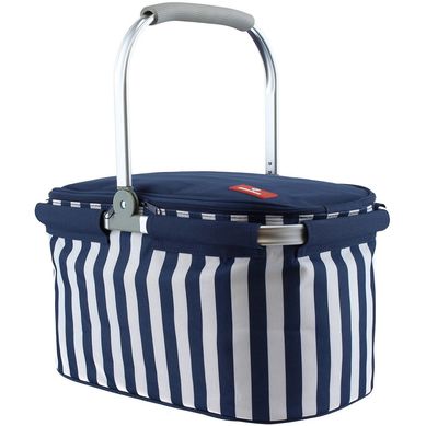 Cesta Para Picnic Azul e Branco
