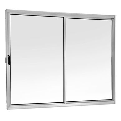 Janela de Correr Alumnio Brilhante 2 Folhas Direita 120x120x5cm Ecosul