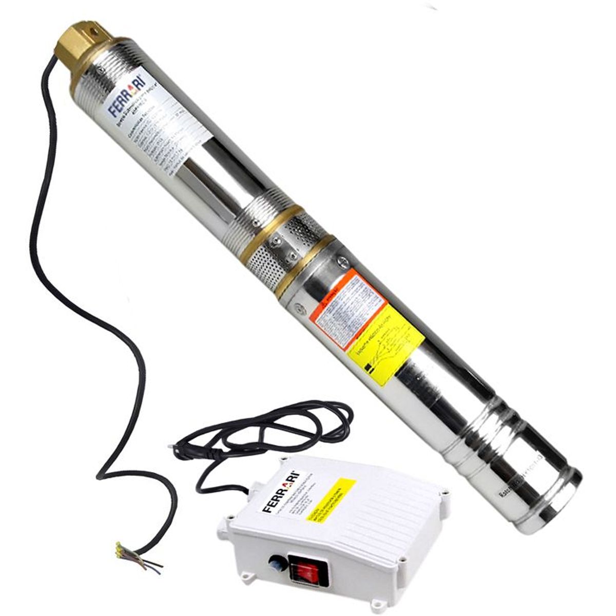 Bomba Submersão Poço 0,5Cv 39 MCA 4.130 L/H 3" 220V, marca Ferrari - Foto Principal