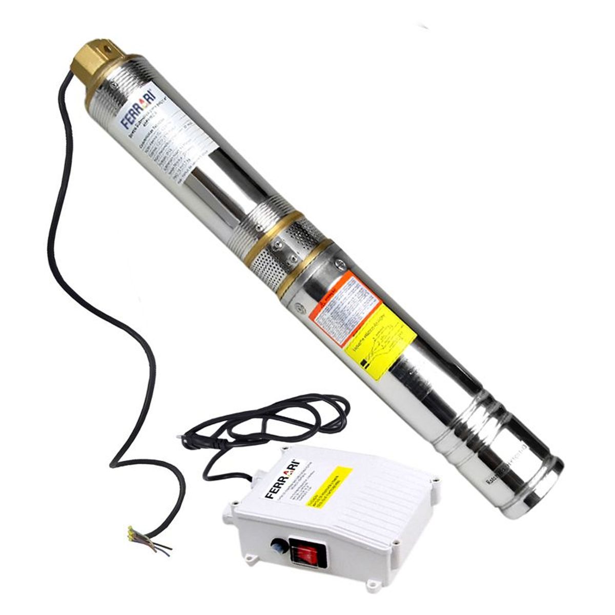 Bomba Submersão Poço 0,5Cv 39 MCA 4.130 L/H 3" 220V, marca Ferrari - Foto Principal