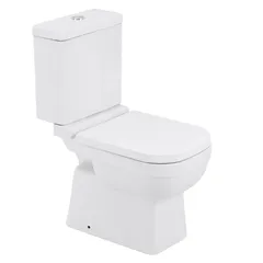 Kit Vaso Sanitário com Caixa Acoplada e Assento Branco Duplo Acionamento 3/6L Saída Vertical Elite Celite