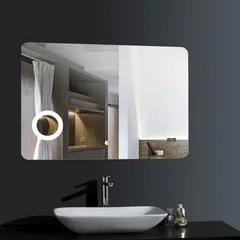 Espelho com Led e Relógio Los Angeles Sensi Dacqua