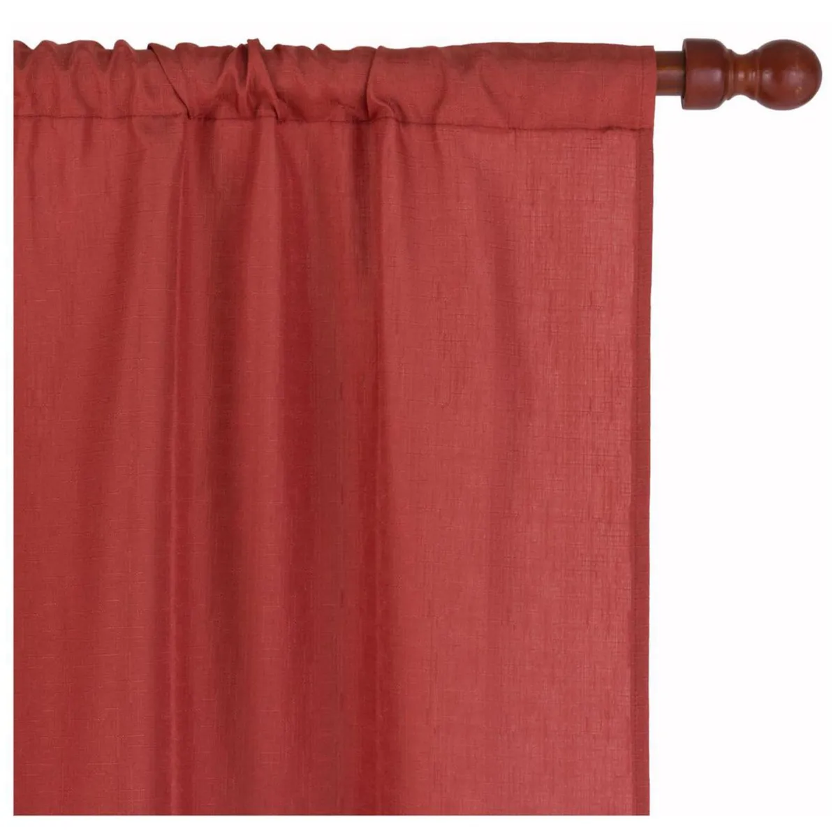 Cortina 1 Folha 220x145cm Rustica com Forro Lisa Terracota Casa Bonita, marca Casa Bonita - Foto Principal
