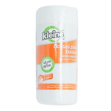 Saco de Lixo Perfumado com Alas 18 Litros com 50 Unidades 45x50cm Branco