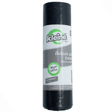 Saco de Lixo 140 Litros com 10 Unidades 80x120cm Preto