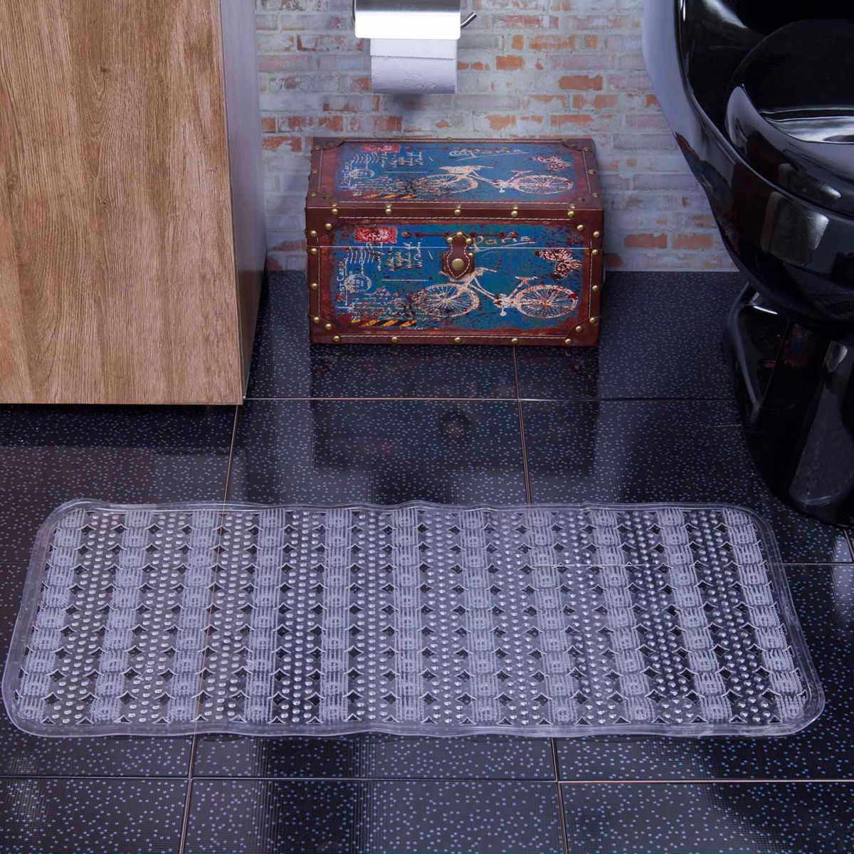 Tapete Box 38x76cm Massagem Incolor Just Home Collection, marca Just Home Collection - Foto Principal