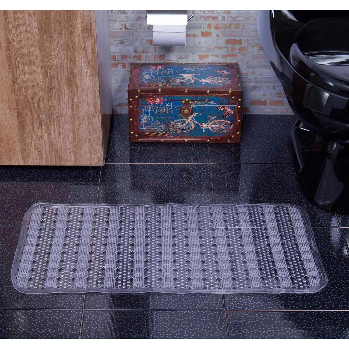 Tapete Box 38x76cm Massagem Incolor Just Home Collection, marca Just Home Collection - Foto Principal