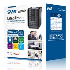 Estabilizador 300Va Com 4 Tomadas Entrada 115 Saída 115V