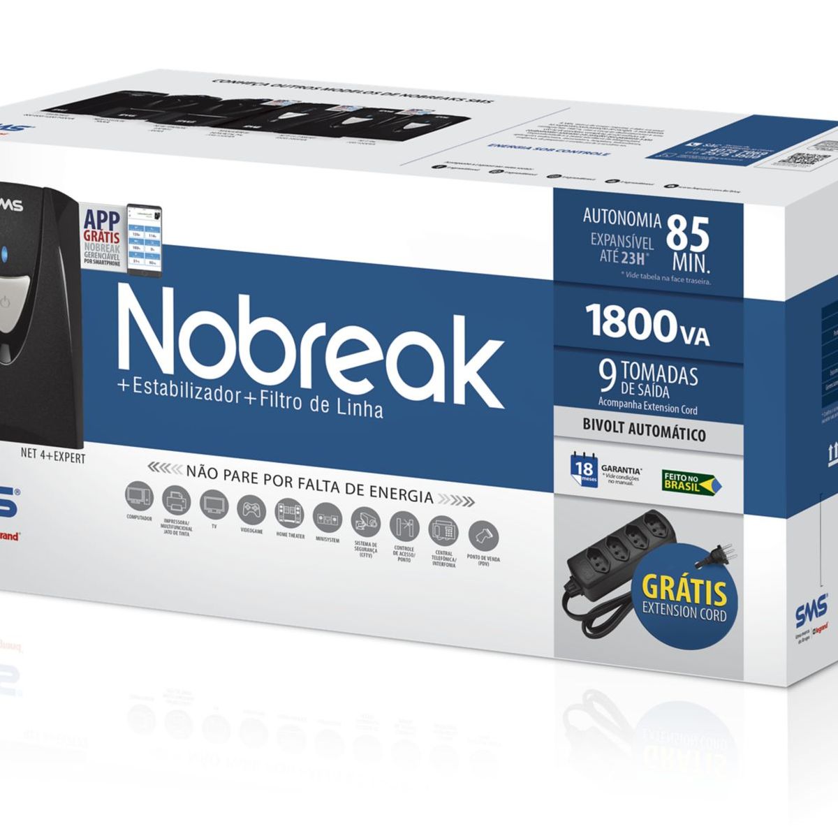 No Break 1800Va Com 6 Tomadas Entrada 115-220 Saída 115V, marca Legrand - Foto Principal