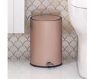 Lixeira 6l Metal Redonda com Pedal Bronze Just Home Collection