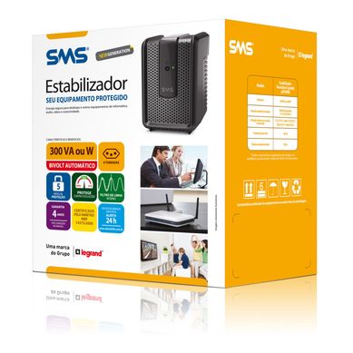Estabilizador 300Va Com 5 Tomadas Entrada 115-220 Sada 115V