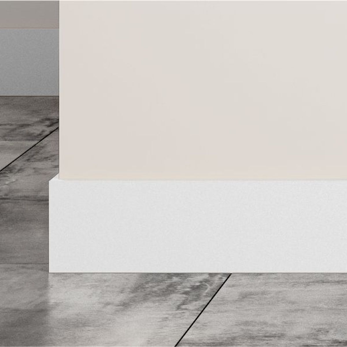 Rodapé Liso Reto 7x1,5cm Barra 270cm MDF Idrofulgo Branco Clássico, marca Vert - Foto Principal