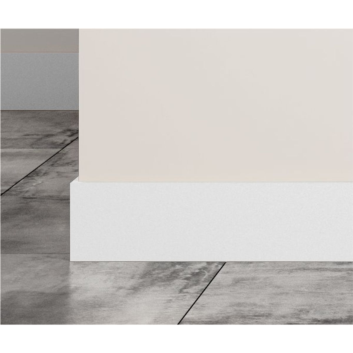 Rodapé Liso Reto 7x1,5cm Barra 270cm MDF Idrofulgo Branco Clássico, marca Vert - Foto Principal