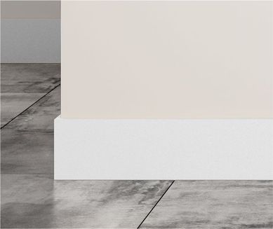 Rodap� Liso Reto 10x1,5cm Barra 270cm MDF Idrofulgo Branco Cl�ssico