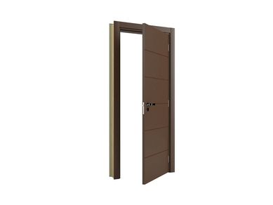 Porta Montada de Giro Frisada Madeira Solida MDP Ip Acabado Esquerda 215x78x14cm Bella