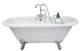 Banheira Vitoriana Romance Acrílico sem Hidromassagem 260L 172x85cm Branco