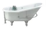 Banheira Vitoriana Slipper Acrílico com Hidromassagem 150L 156x77cm Branco