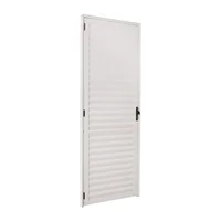 Porta Veneziana Ventilada Alumínio Branco Esquerda 210x90x5cm Ecosul