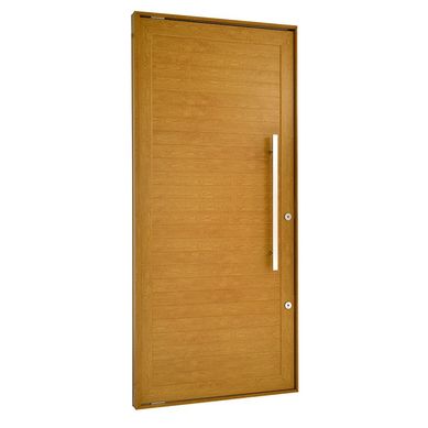 Porta Pivotante Alumnio Carvalho Esquerda 220x100x8,6cm Topsul