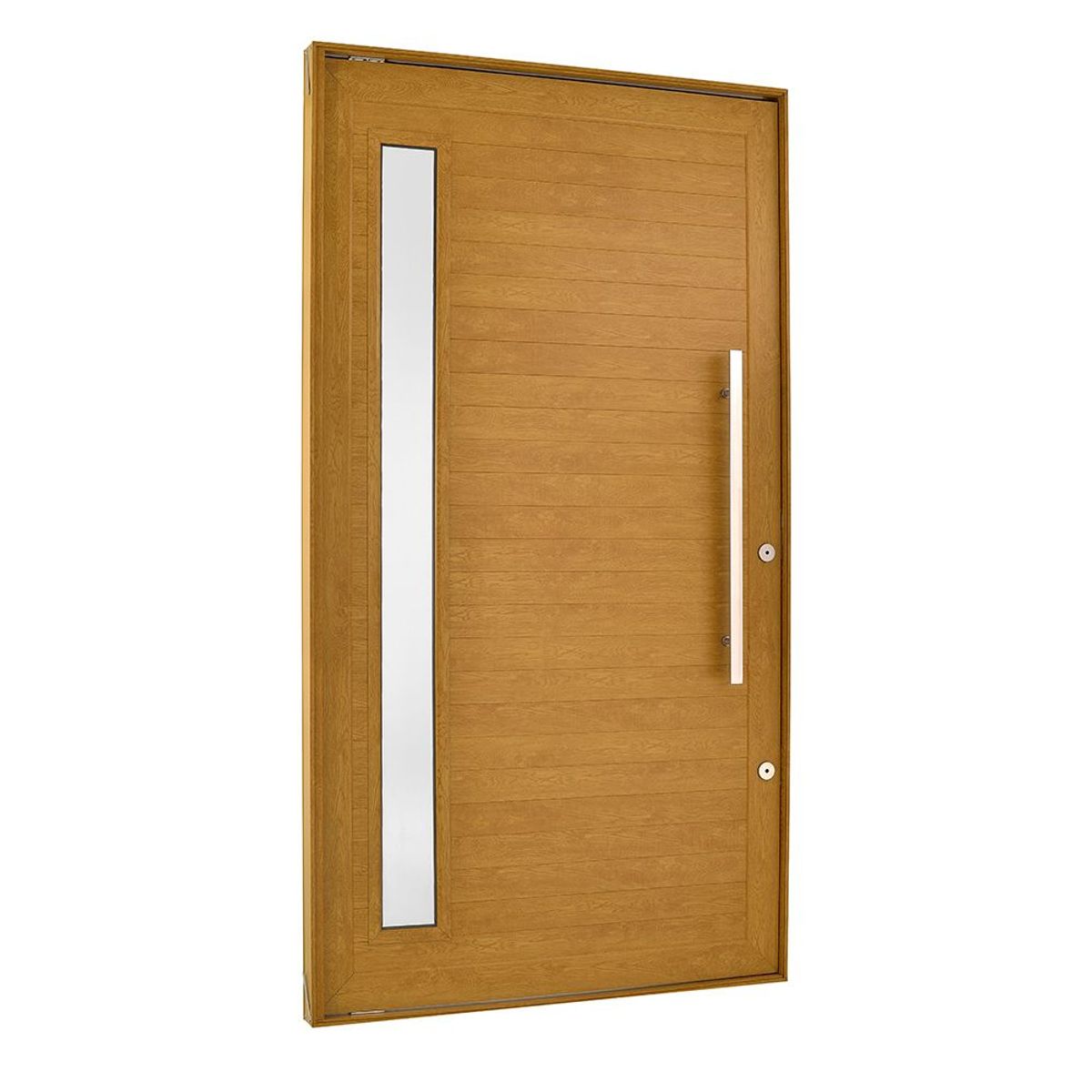 Porta Pivotante e Visor Alumínio Carvalho Esquerda 220x120x8,6cm Topsul, marca Esquadrisul - Foto Principal