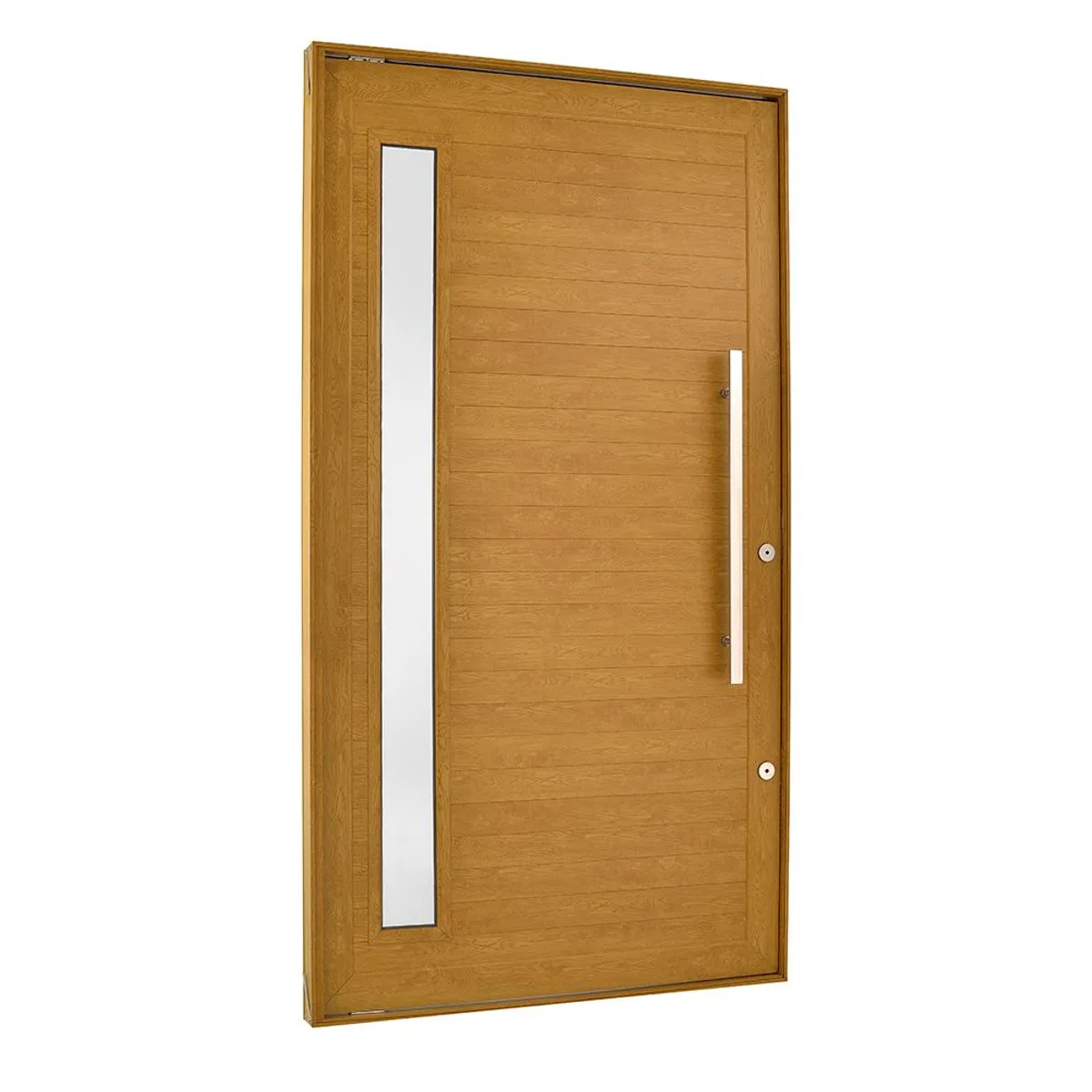 Porta Pivotante e Visor Alumínio Carvalho Esquerda 220x120x8,6cm Topsul, marca Esquadrisul - Foto Principal