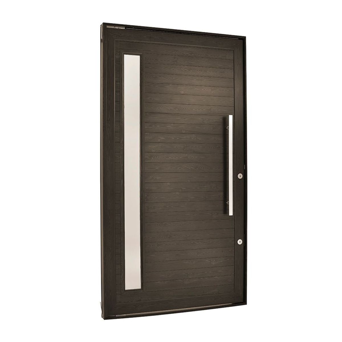 Porta Pivotante e Visor Alumínio Preto Esquerda 220x120x8,6cm Topsul, marca Esquadrisul - Foto Principal