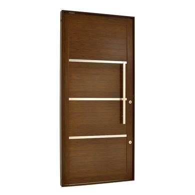 Porta Pivotante e Friso Alumnio Cerejeira Direita 220x100x8,6cm Topsul